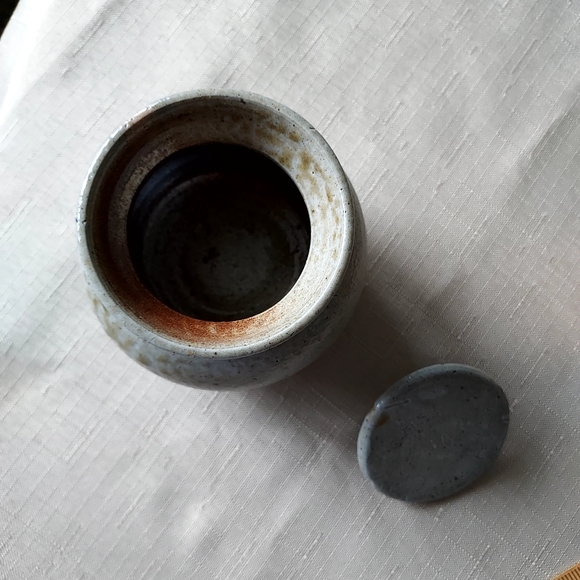 Vernon Owens Jugtown Stoneware Storage Jar vintage antique stone apothecary jar - Picture 11 of 16